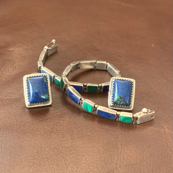 Vintage Jewelry - Vintage Lapis, Malachite, & Azurite Set